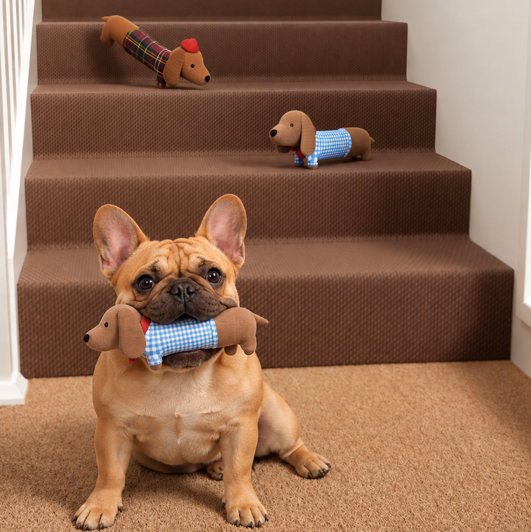 NEXORA Dachshund Plush Squeaky Toy