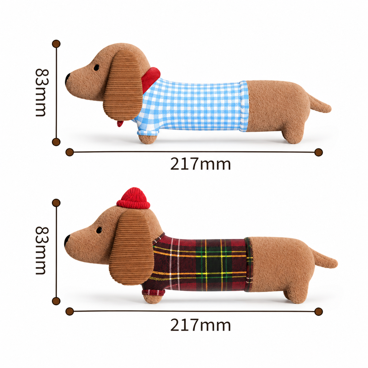 NEXORA Dachshund Plush Squeaky Toy