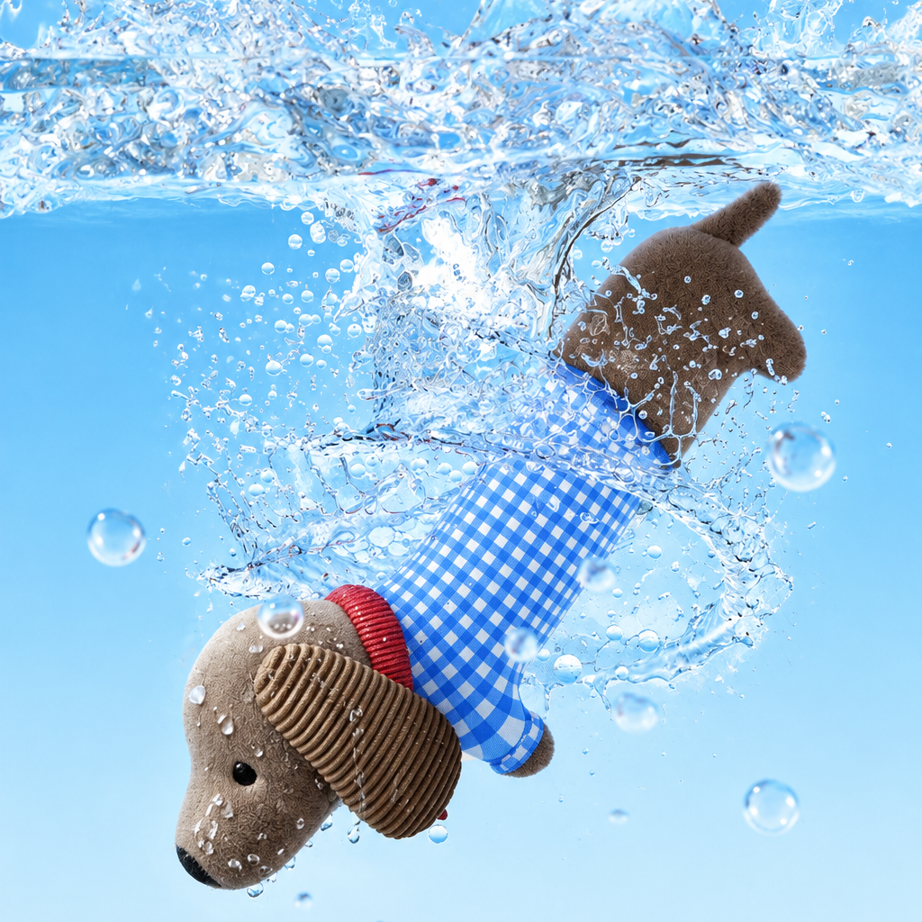 NEXORA Dachshund Plush Squeaky Toy