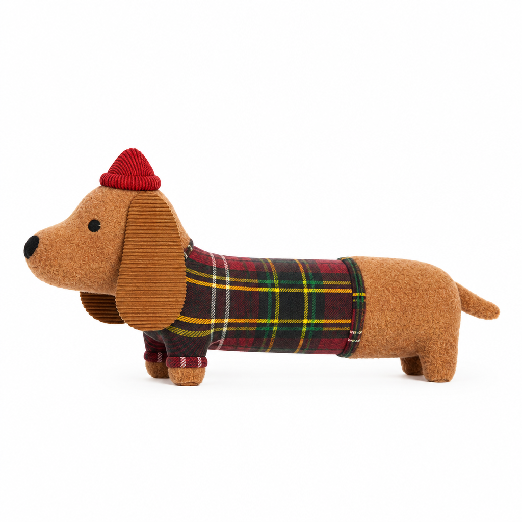 NEXORA Dachshund Plush Squeaky Toy